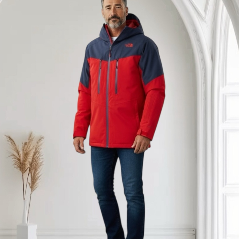 The North Face Men's Red and Navy Ski Jacket